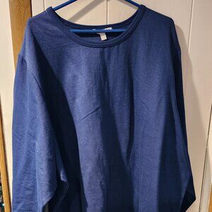 **Woman Within Navy Blue Long Sleeve Top – Size 3X**